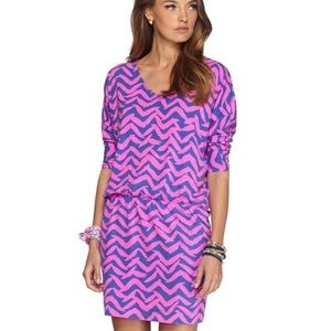 💖EUC💖Lilly Pulitzer Poppink&Inkblue Cara Dress L